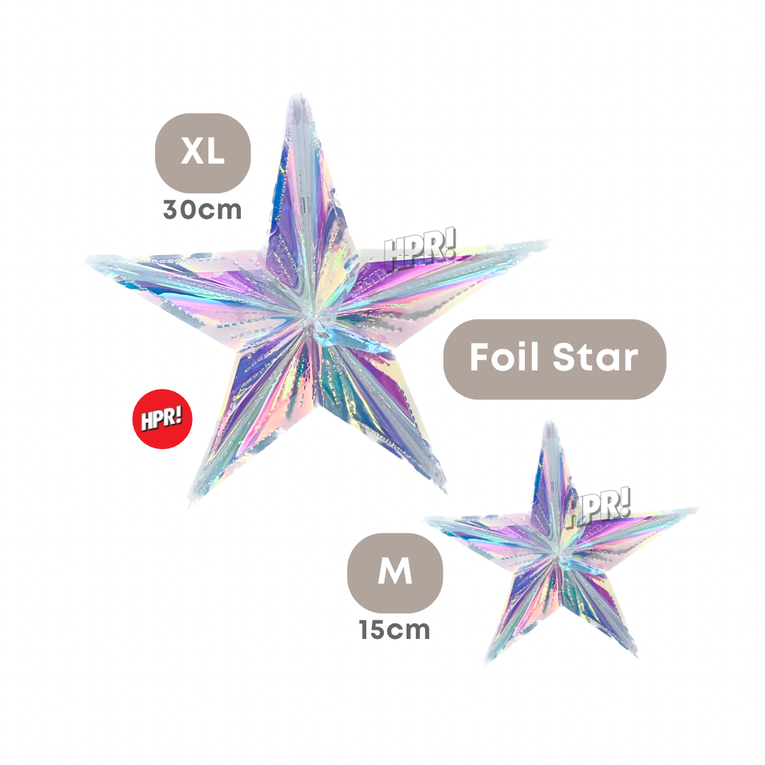 Holographic Honeycomb Foil Hanging Star Party Decoration