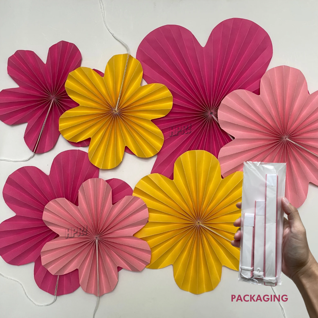 Paper Flower Fan Decoration Hanging Backdrop