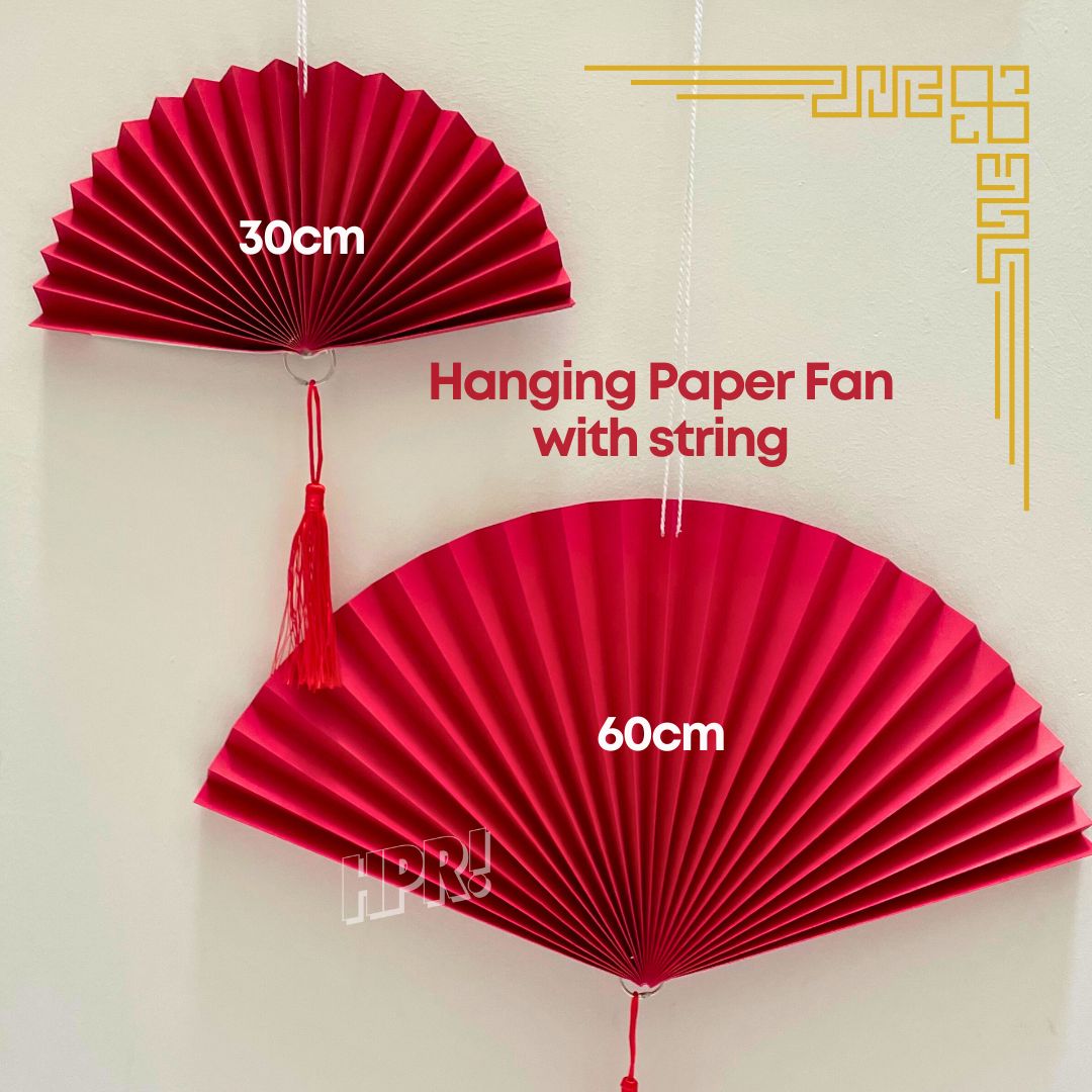 Hanging Paper Fan for Chinese New Year Decorations