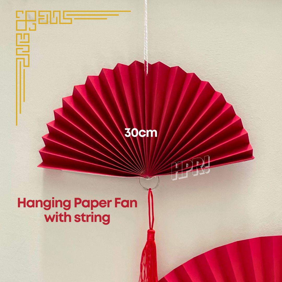 Hanging Paper Fan for Chinese New Year Decorations