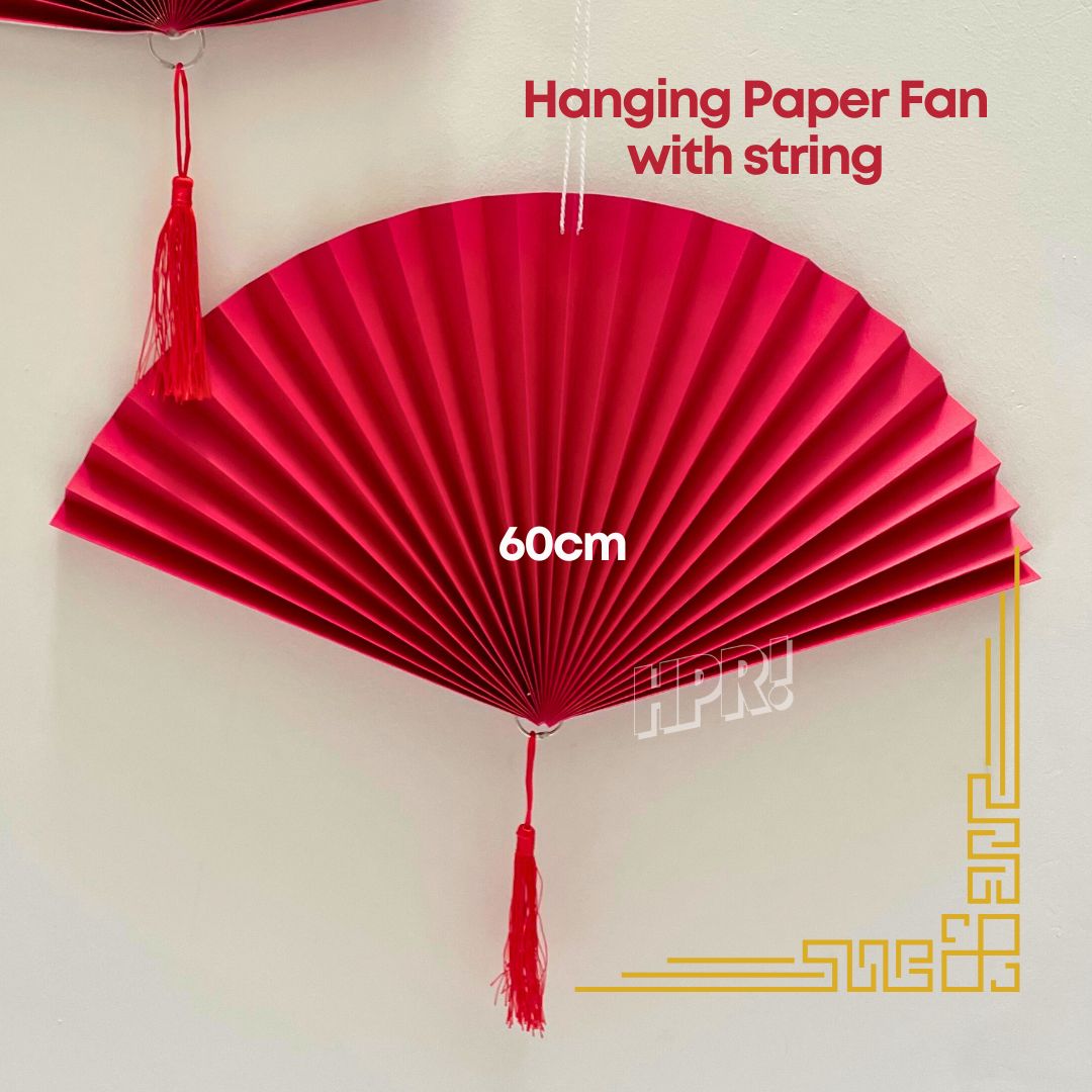 Hanging Paper Fan for Chinese New Year Decorations