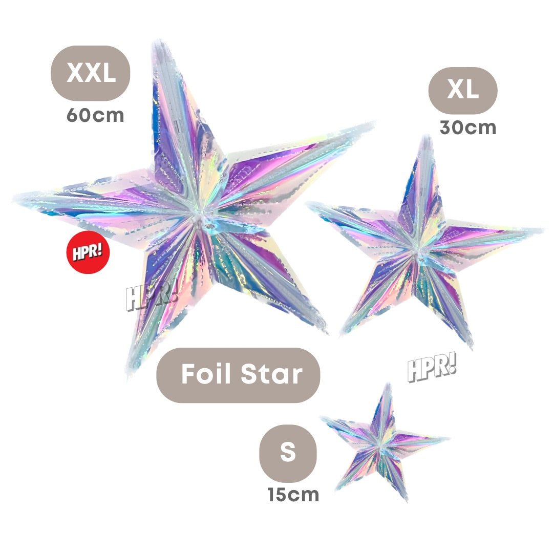 Holographic Honeycomb Foil Hanging Star Party Decoration