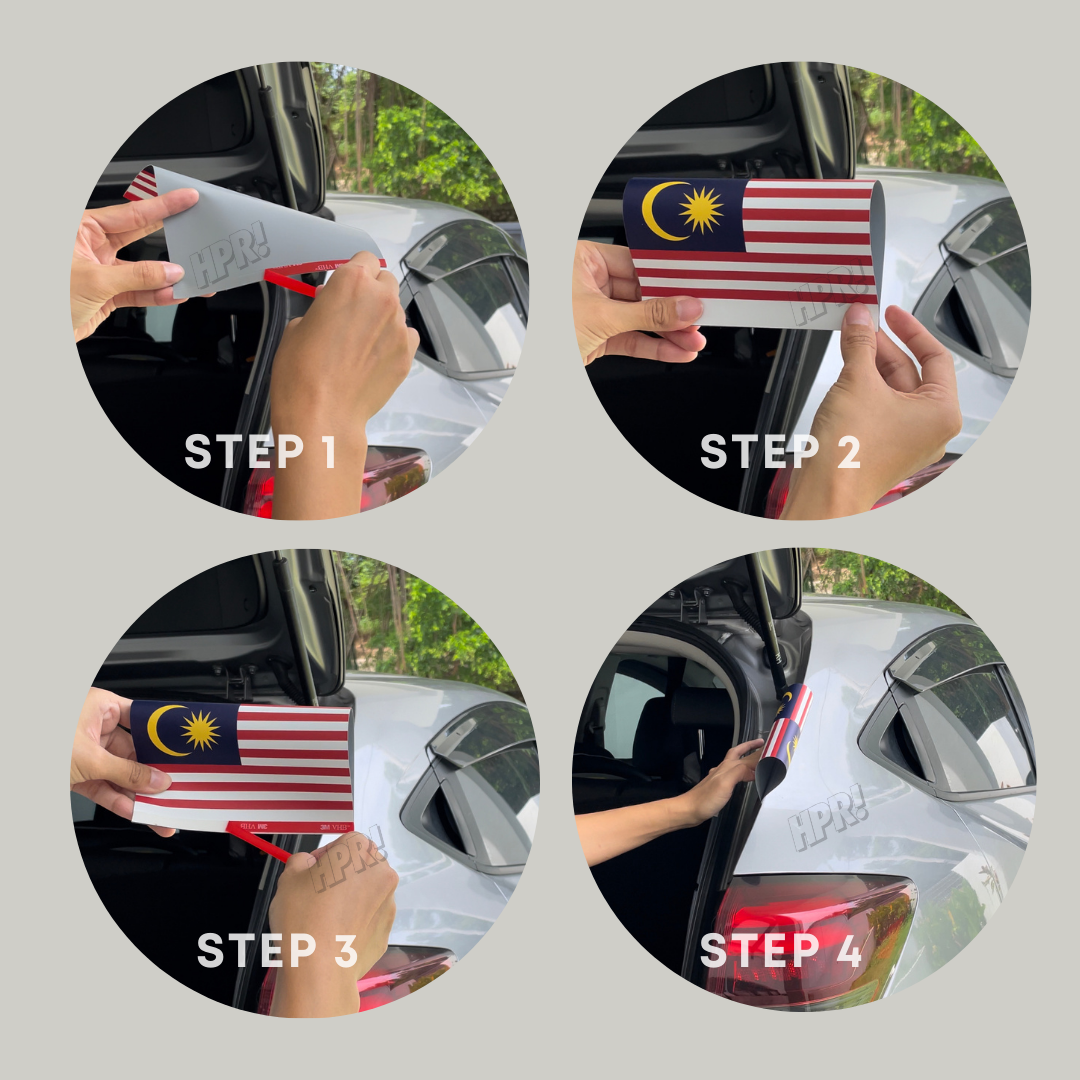 Malaysia Flag Label Car Decoration
