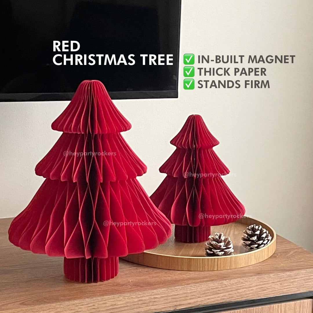 Standing Paper Christmas Trees with Magnets