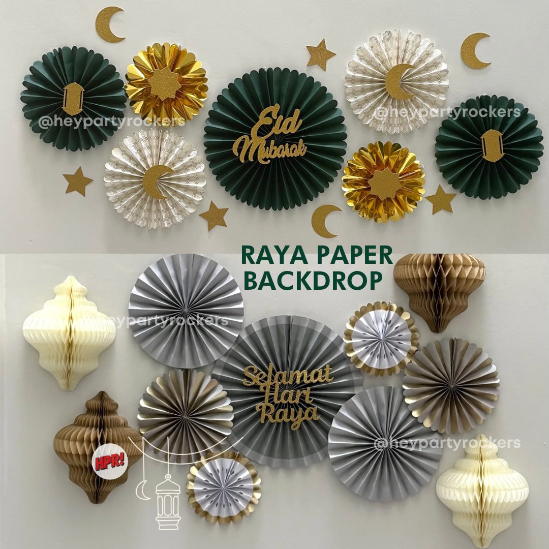 Raya Backdrop with Eid Mubarak for Ramadan