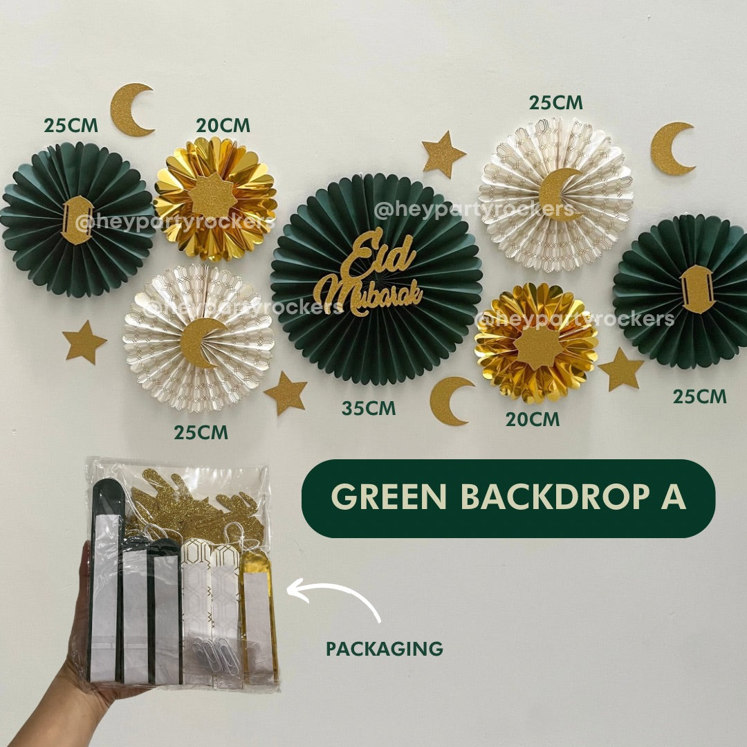 Raya Backdrop with Eid Mubarak for Ramadan