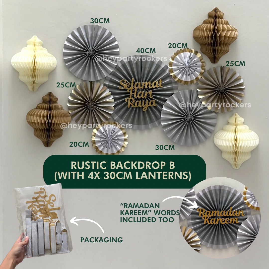 Raya Backdrop with Eid Mubarak for Ramadan
