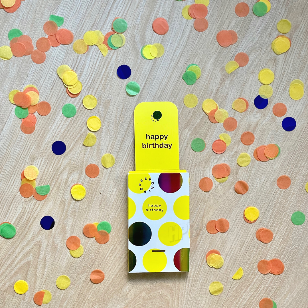 Confetti Popper Birthday Card by Popperoni Korea
