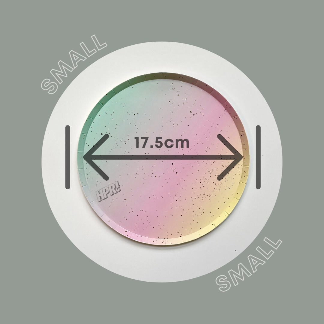 Rainbow Ombre Party Paper Plates (8pcs / packet)