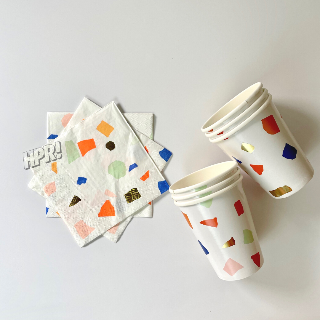 Terrazzo Party Paper Plate Set (8 pcs/packet)