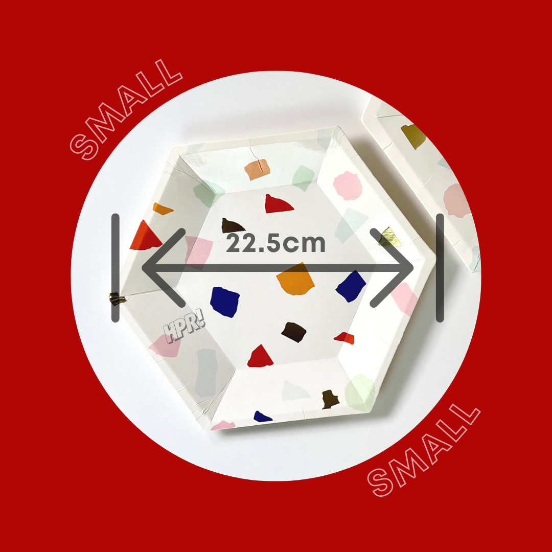 Terrazzo Party Paper Plate Set (8 pcs/packet)