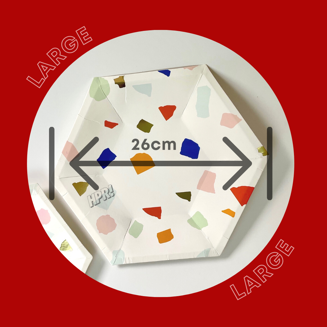 Terrazzo Party Paper Plate Set (8 pcs/packet)