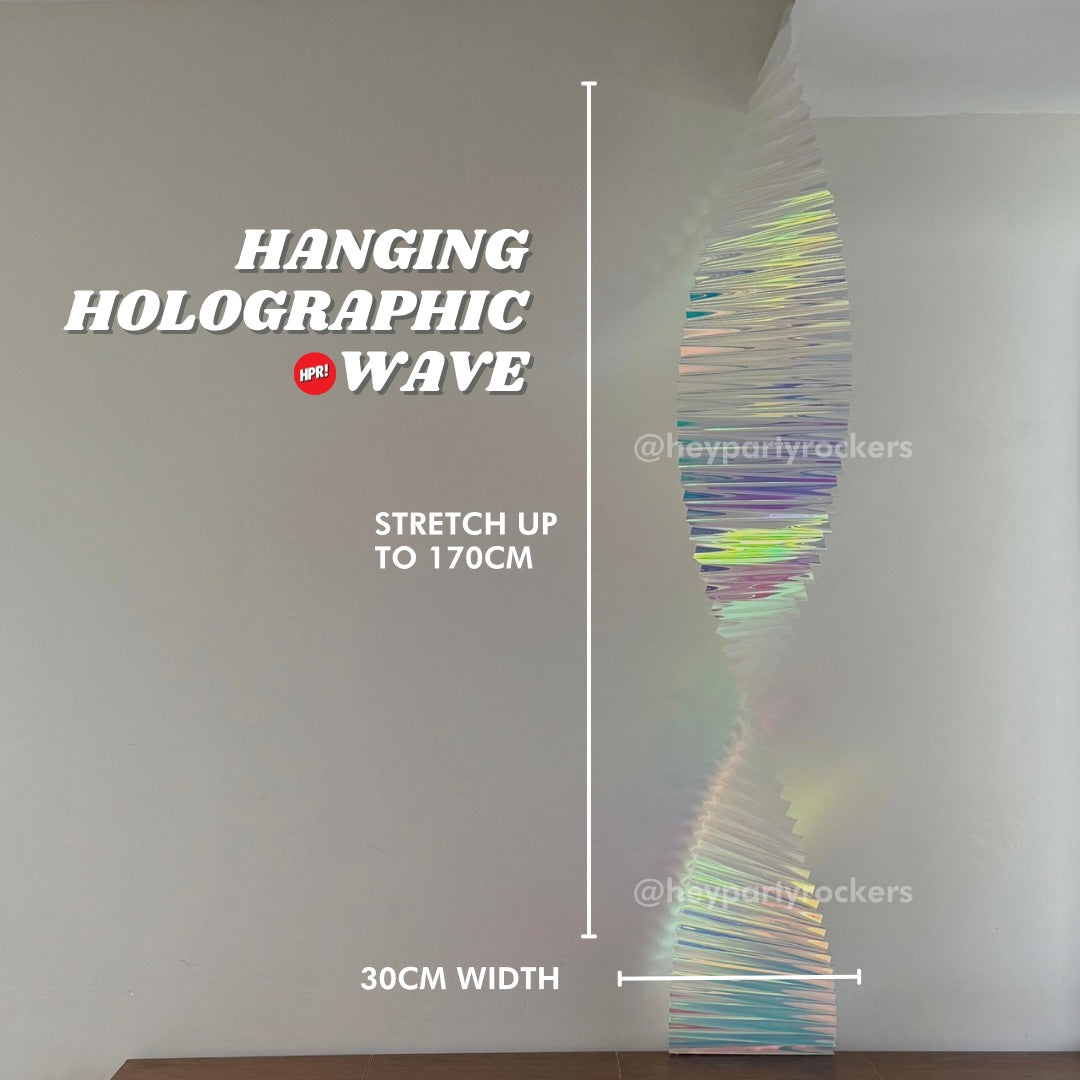 Hanging Holographic Wave for Christmas Party (30cm * 170cm)