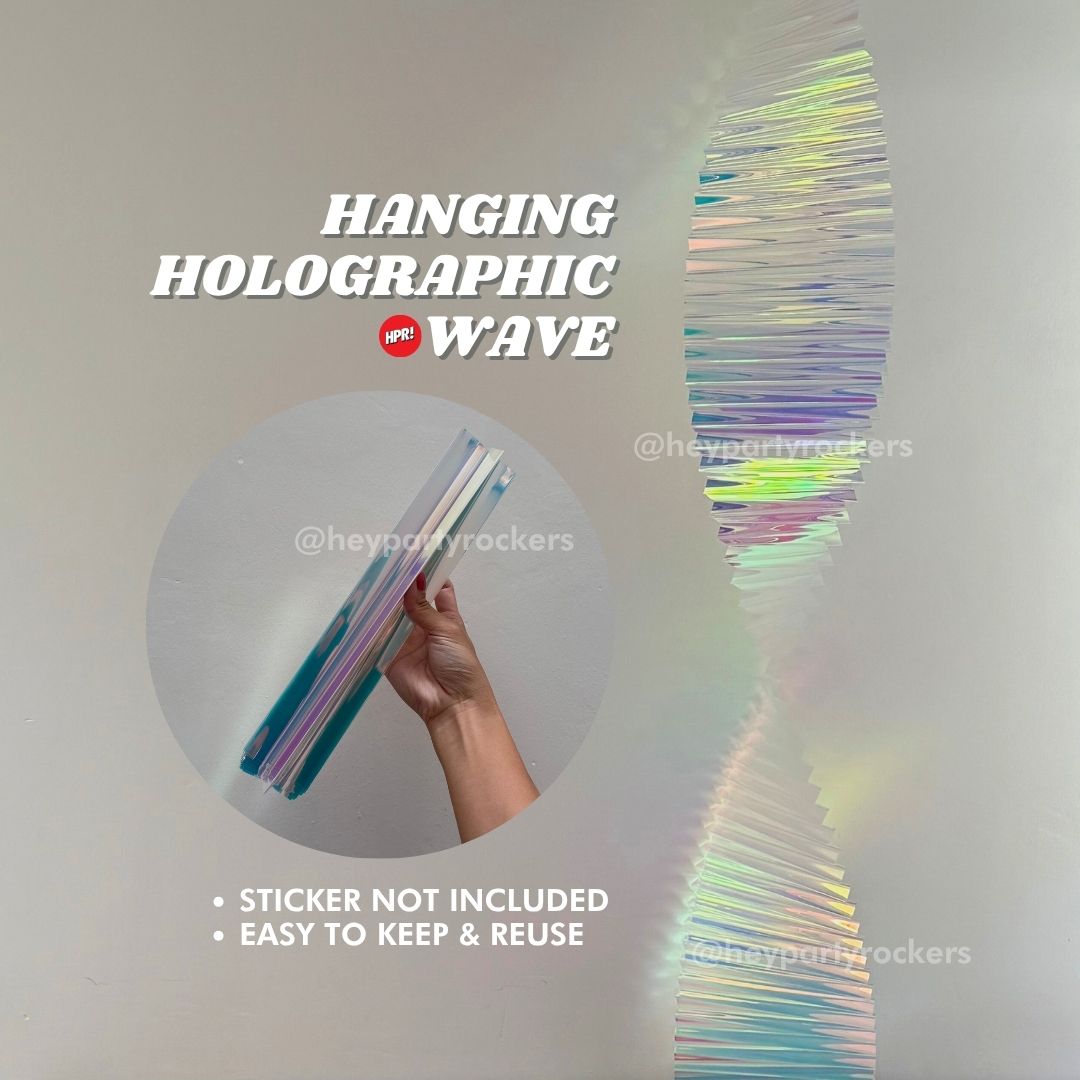 Hanging Holographic Wave for Christmas Party (30cm * 170cm)