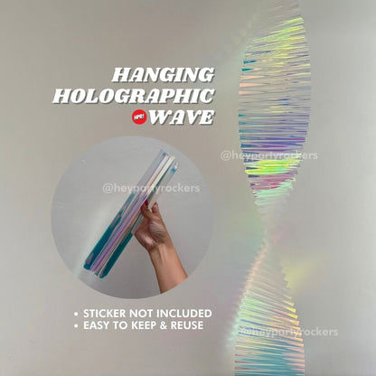 Hanging Holographic Wave for Christmas Party (30cm * 170cm)