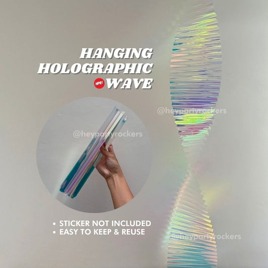 Hanging Holographic Wave for Christmas Party (30cm * 170cm)