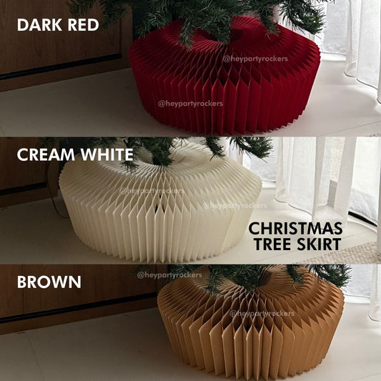 Christmas Tree Paper Skirt Honeycomb with Magnets