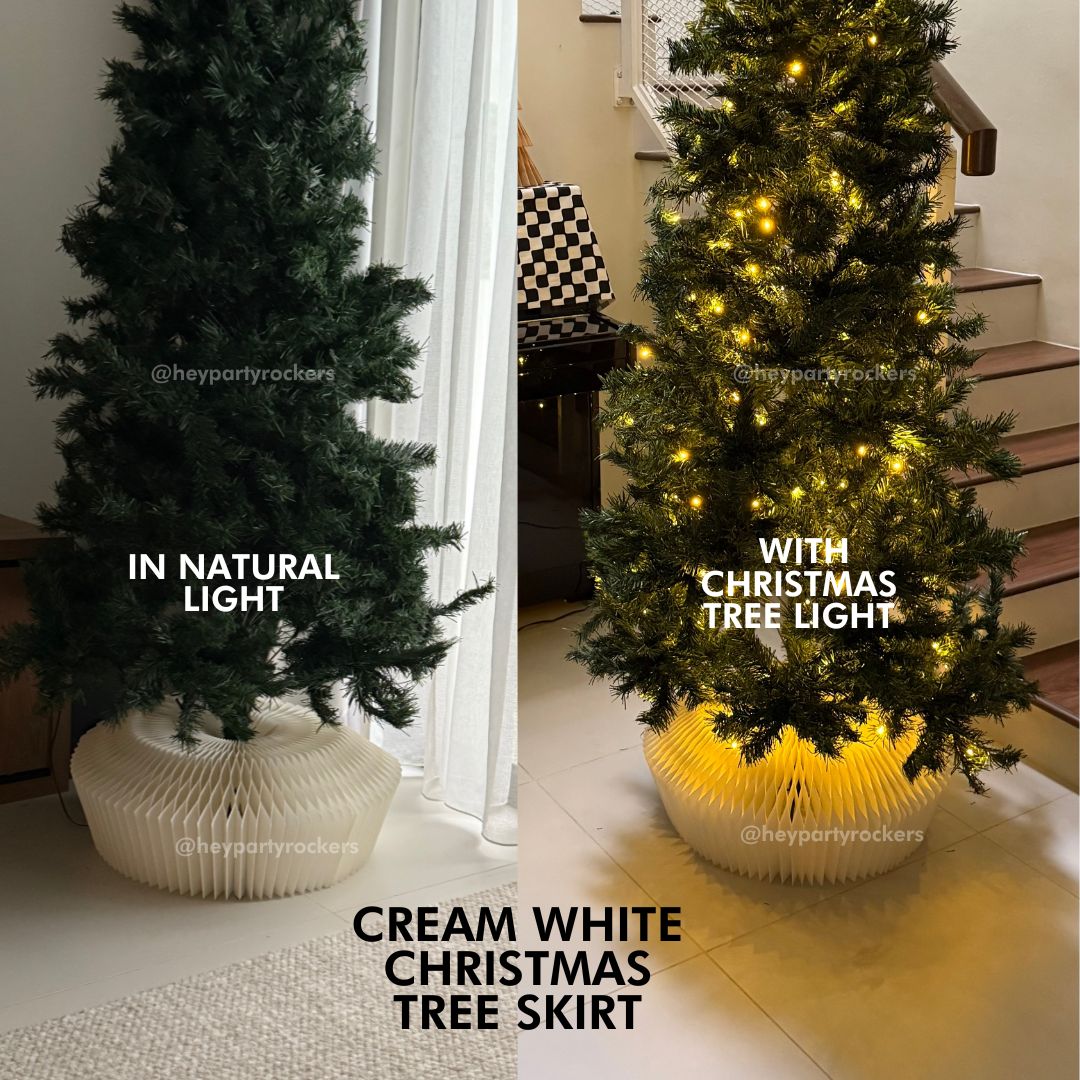 Christmas Tree Paper Skirt Honeycomb with Magnets