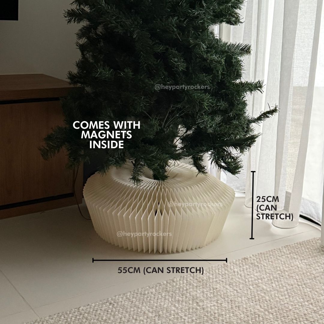 Christmas Tree Paper Skirt Honeycomb with Magnets