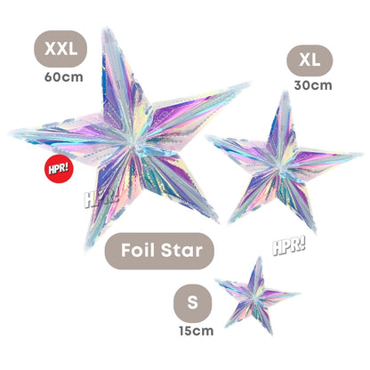 Holographic Honeycomb Foil Hanging Star Party Decoration