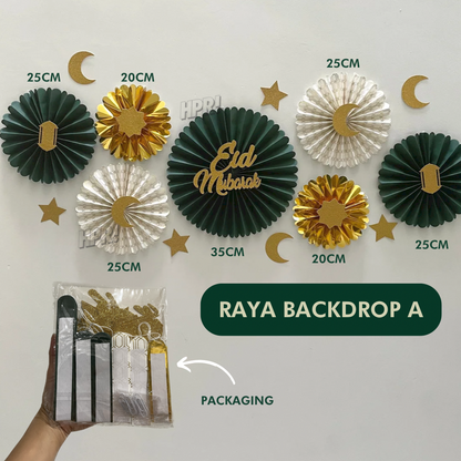 Raya Backdrop with Eid Mubarak for Ramadan