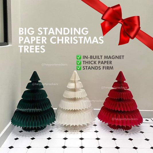 BIG Standing Paper Christmas Trees with Magnets