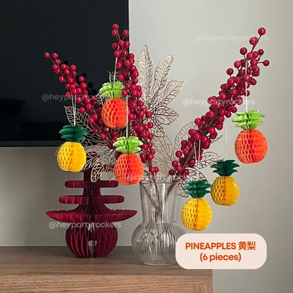 Cute and Tiny Hanging Chinese New Year Paper Fruit Lanterns