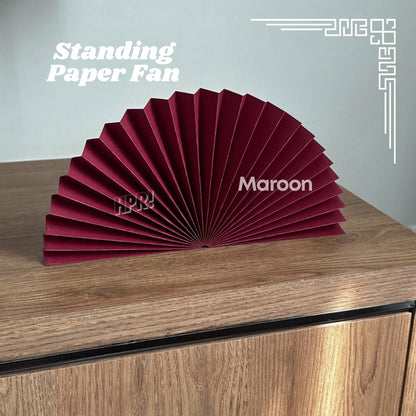 Standing Paper Fan for Chinese New Year Decorations on Table