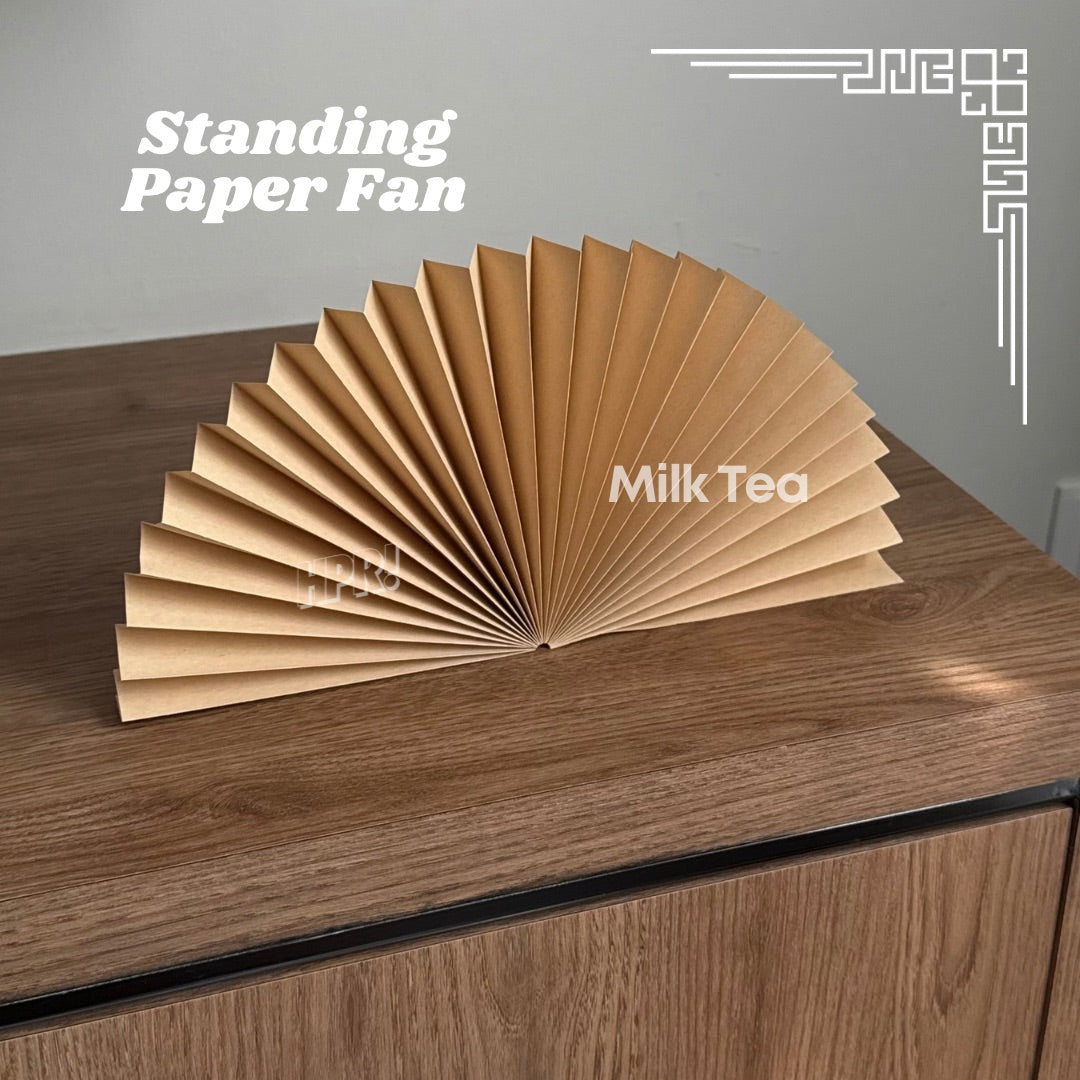 Standing Paper Fan for Chinese New Year Decorations on Table
