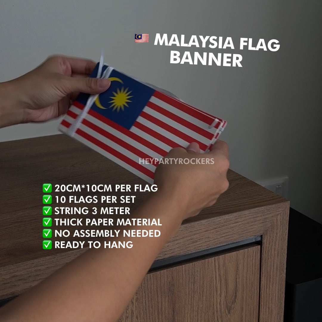 Malaysia Flag Card Banner