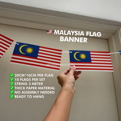 Malaysia Flag Card Banner