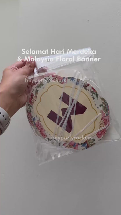 Selamat Hari Merdeka & Malaysia Day Floral Banner