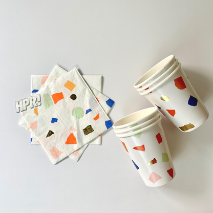 Terrazzo Party Paper Plate Set (8 pcs/packet)